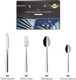 Nevana Bestekset - 24 Delig - 18/10 Edelstaal - Bestek - Lepels, Messen, Vorken 9 Nevana Bestekset - 24 Delig - 18/10 Edelstaal - Bestek - Lepels, Messen, Vorken -Keuken Benodigdheden Winkel 1137x1200 1