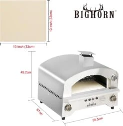 Bighorn Outdoor Edelstaal Gas Pizza Oven - Draagbare Gas Barbecue - Edelstaal -Model SRGG20001 -Keuken Benodigdheden Winkel 1169x1200 2