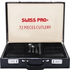 Swiss Pro+ Bestekset In Koffer-72 Delig-12 Persoons-Zwitsers Kwaliteit-Complete Set-100% Roestvrijstaal- Zwart 28 Swiss Pro+ Bestekset In Koffer-72 Delig-12 Persoons-Zwitsers Kwaliteit-Complete Set-100% Roestvrijstaal- Zwart -Keuken Benodigdheden Winkel 1198x1200 11