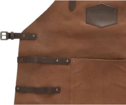 Old West BBQ Schort Barbecue Schort Leer - Cognac Bruin -Keuken Benodigdheden Winkel 1200x1001 2