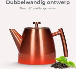 Vaja® Theepot Juliette Rosé Dubbelwandig -Keuken Benodigdheden Winkel 1200x1099