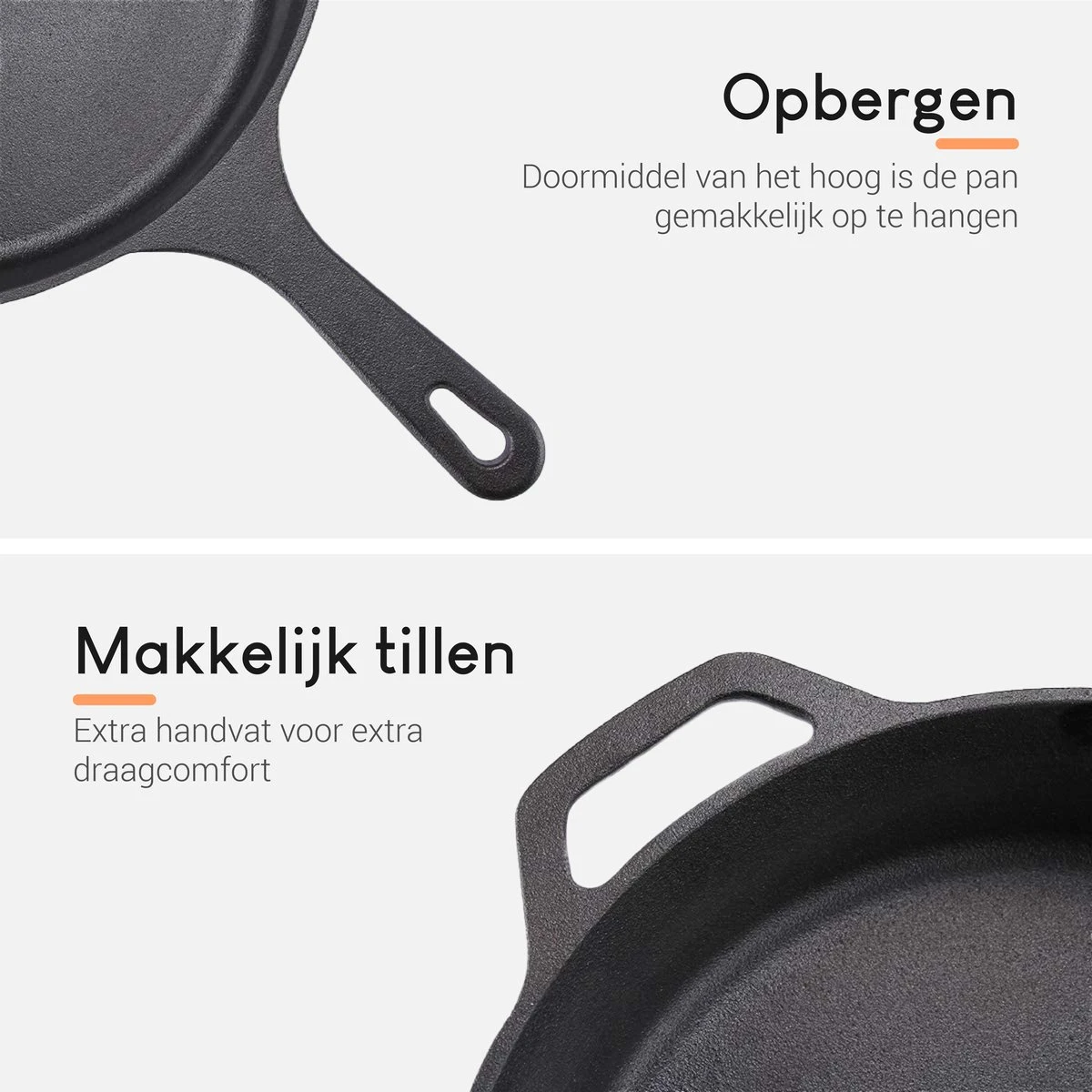 Ocina Gietijzeren Pan – ø30,5cm - Skillet - Koekenpan – Hapjespan – Koekenpan Inductie – Koekenpannenset - Gietijzeren Pan Bbq - Gietijzer 3 Ocina Gietijzeren Pan – ø30,5cm - Skillet - Koekenpan – Hapjespan – Koekenpan Inductie – Koekenpannenset - Gietijzeren Pan Bbq - Gietijzer - Afbeelding 3