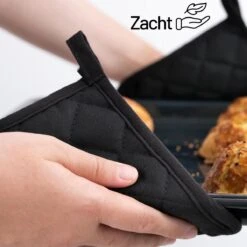 Merkloos Tavas Dream Hittebestendige Pannenlappen | 2 Stuks | Katoen, Thermolite | Tot 220°C | Zwart -Keuken Benodigdheden Winkel 1200x1200 1006