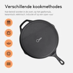 Ocina Gietijzeren Pan – ø30,5cm - Skillet - Koekenpan – Hapjespan – Koekenpan Inductie – Koekenpannenset - Gietijzeren Pan Bbq - Gietijzer 17 Ocina Gietijzeren Pan – ø30,5cm - Skillet - Koekenpan – Hapjespan – Koekenpan Inductie – Koekenpannenset - Gietijzeren Pan Bbq - Gietijzer -Keuken Benodigdheden Winkel 1200x1200 16