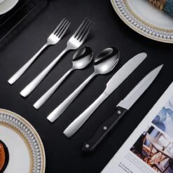 Deleca 12 Persoons Bestekset (72-delig) - Lepels, Messen, Vorken & Steakmessen - Vaatwasserbestendig - Zilver / RVS 12 Deleca 12 Persoons Bestekset (72-delig) - Lepels, Messen, Vorken & Steakmessen - Vaatwasserbestendig - Zilver / RVS -Keuken Benodigdheden Winkel 1200x1200 437