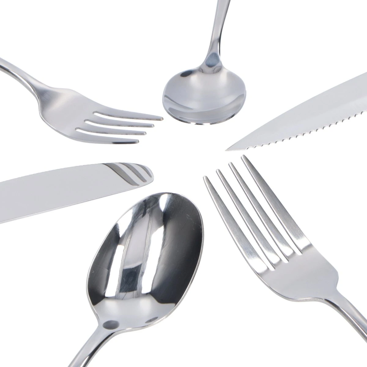 Deleca 12 Persoons Bestekset (72-delig) - Lepels, Messen, Vorken & Steakmessen - Vaatwasserbestendig - Zilver / RVS 8 Deleca 12 Persoons Bestekset (72-delig) - Lepels, Messen, Vorken & Steakmessen - Vaatwasserbestendig - Zilver / RVS - Afbeelding 8