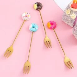 Gebaksvorkjes Donut Set Van 4 Taartvorkjes - Goud -Keuken Benodigdheden Winkel 1200x1200 455