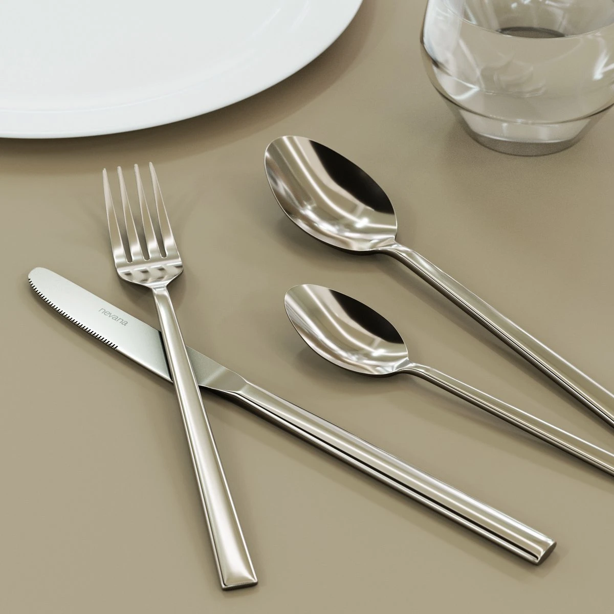 Nevana Bestekset - 24 Delig - 18/10 Edelstaal - Bestek - Lepels, Messen, Vorken 2 Nevana Bestekset - 24 Delig - 18/10 Edelstaal - Bestek - Lepels, Messen, Vorken - Afbeelding 2