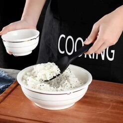 Doodadeals® Siliconen Rijstlepel - Rijst Opscheplepel - Rijstlepel Kunststof - Zwart - 1 Stuk -Keuken Benodigdheden Winkel 1200x1200 482
