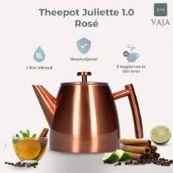 Vaja® Theepot Juliette Rosé Dubbelwandig -Keuken Benodigdheden Winkel 1200x1200 600