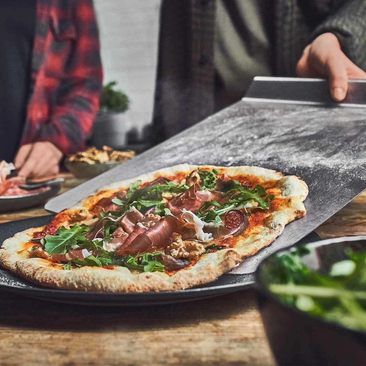 Burnhard Pizzasteen 38 X 30 X 1,5 Cm + Pizzaschep 15 Burnhard Pizzasteen 38 X 30 X 1,5 Cm + Pizzaschep - Afbeelding 15