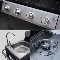 Alice's Garden Gas BBQ D'Artagnan - Zwart - 5 Branders - Buitenkeuken -Keuken Benodigdheden Winkel 1200x1200 770