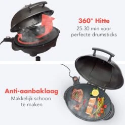 KitchenBrothers Elektrische BBQ - Met Grillplaat - Anti-aanbaklaag - Incl. Plank/Houders - Grilloppervlak 46,5x33,8cm - Tot 300°C - 2400W - Zwart 14 KitchenBrothers Elektrische BBQ - Met Grillplaat - Anti-aanbaklaag - Incl. Plank/Houders - Grilloppervlak 46,5x33,8cm - Tot 300°C - 2400W - Zwart -Keuken Benodigdheden Winkel 1200x1200 774