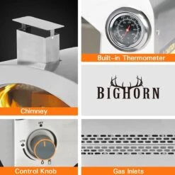 Bighorn Outdoor Edelstaal Gas Pizza Oven - Draagbare Gas Barbecue - Edelstaal -Model SRGG20001 -Keuken Benodigdheden Winkel 1200x1200 796
