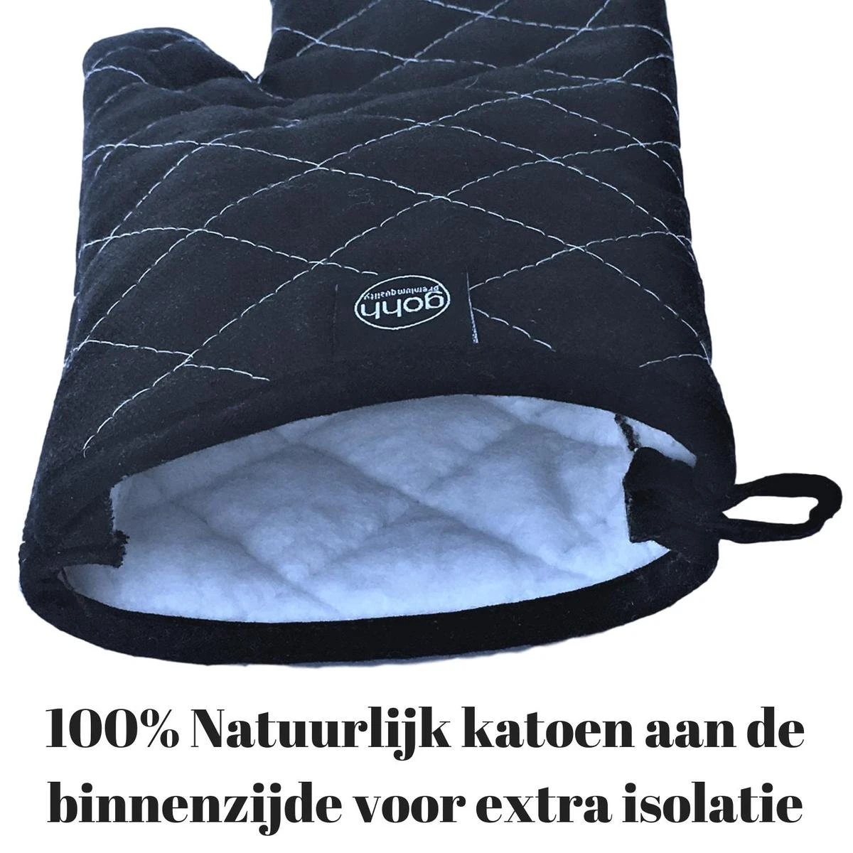 Gohh 2 Canvas Ovenhandschoenen Ovenwanten Zwart - 33 Cm (tot 300 Graden) 5 Gohh 2 Canvas Ovenhandschoenen Ovenwanten Zwart - 33 Cm (tot 300 Graden) - Afbeelding 5
