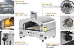 Bighorn Outdoor Edelstaal Gas Pizza Oven - Draagbare Gas Barbecue - Edelstaal -Model SRGG20001 -Keuken Benodigdheden Winkel 1200x787 1