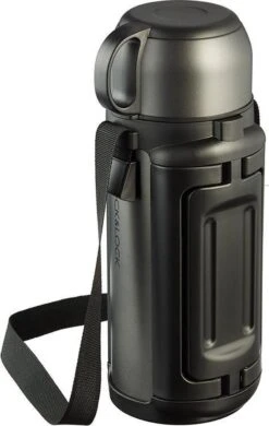 Lock&Lock Thermoskan - Isoleerkan - Thee En Koffie - Lekvrij - 1,5 Liter - RVS - Inklapbaar Handvat - Zwart