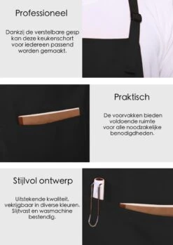 Schortenwinkel - Professioneel Keukenschort - Kookschort - Horeca - Zwart 10 Schortenwinkel - Professioneel Keukenschort - Kookschort - Horeca - Zwart -Keuken Benodigdheden Winkel 850x1200